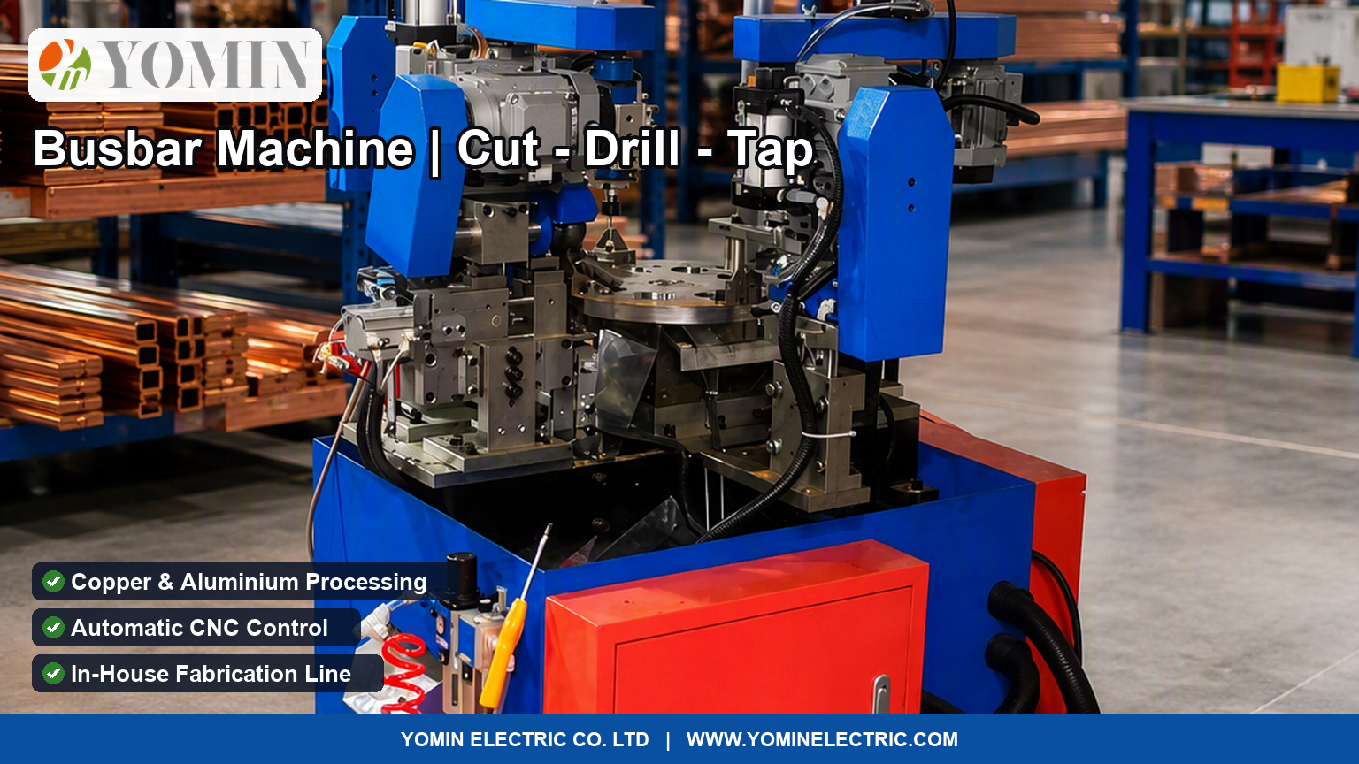 Busbar bending machine guide: bending, cutting, punching and CNC busbar processing machines, tonnage and capacity sizing, bend radius, and how to choose for panel production.