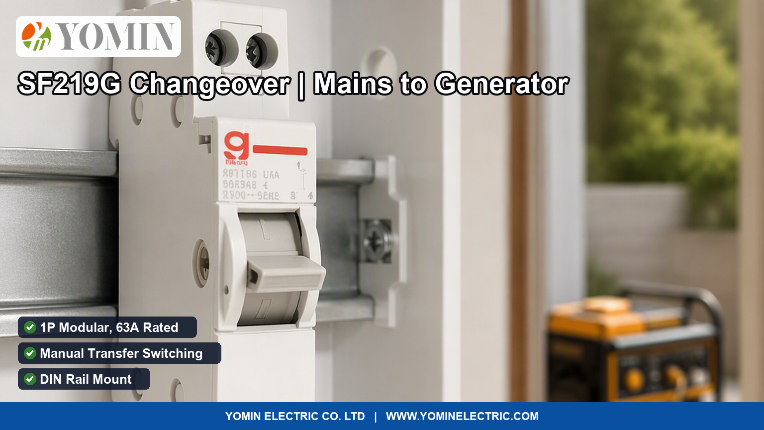 What a changeover switch (manual transfer switch) does, why break-before-make matters, single vs three phase, generator interlocking, and the specification fields that keep a backup supply safe.