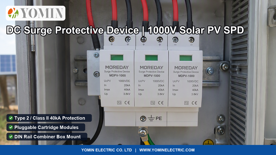 DC Surge Protector Guide: Sizing 1000V & 1500V Solar PV SPDs