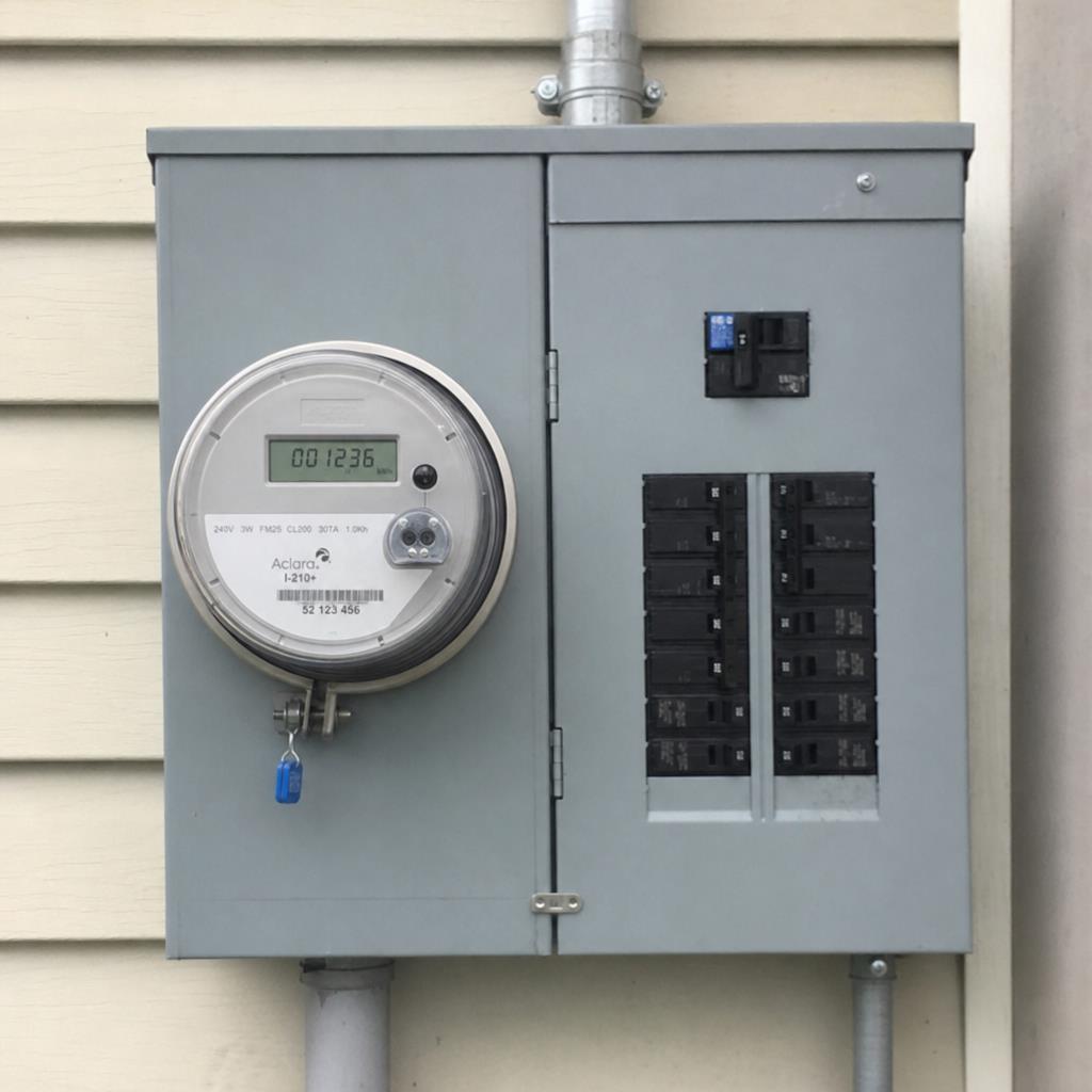 Smart energy meter measuring electricity use