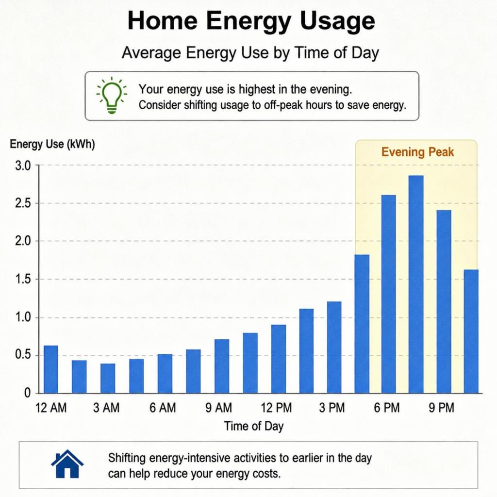 Smart meter usage graphs in a utility app