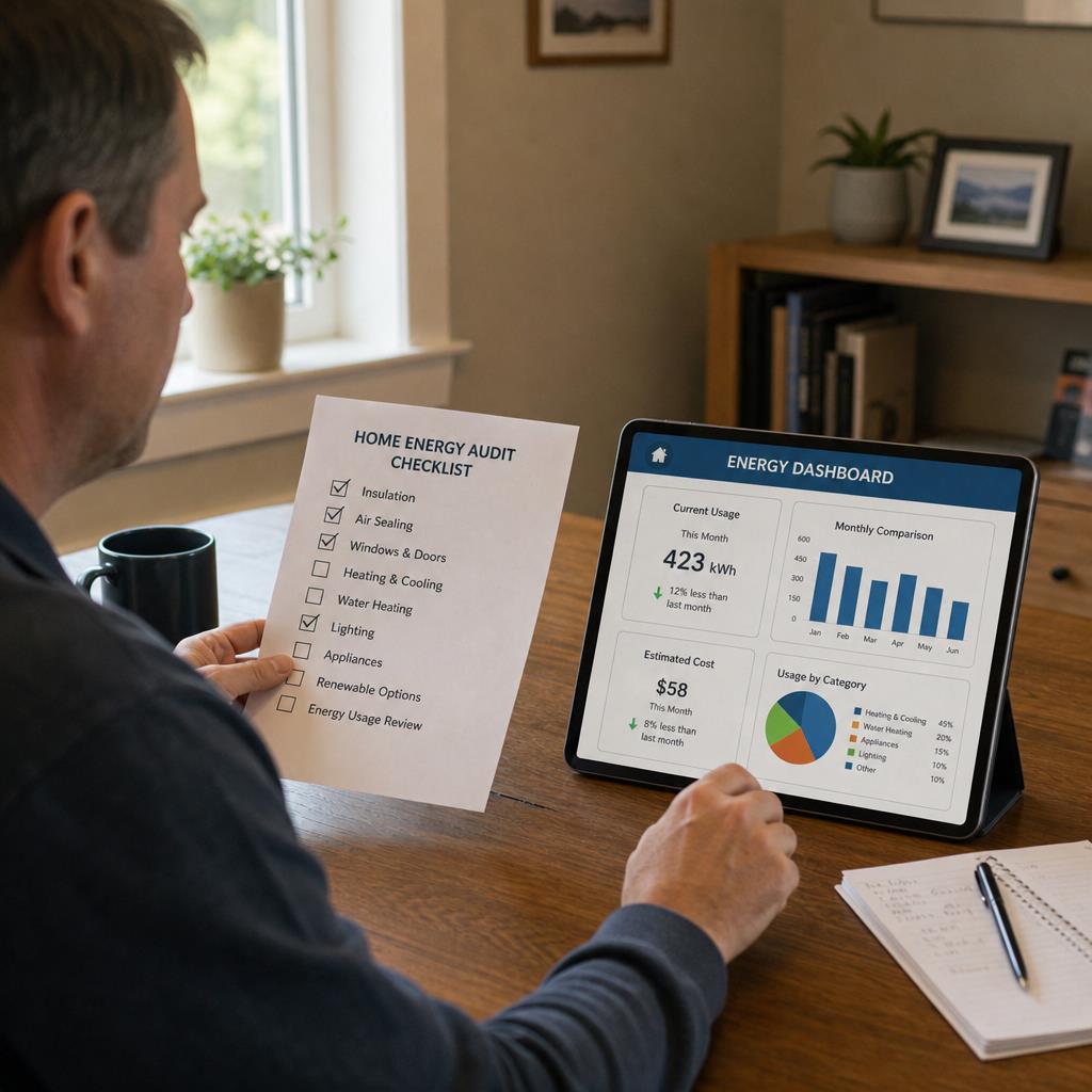 Smart meter data analysis chart with savings checklist