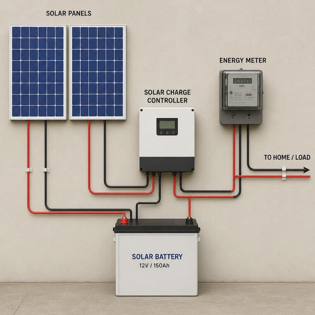 Solar batteries and solar energy storage system