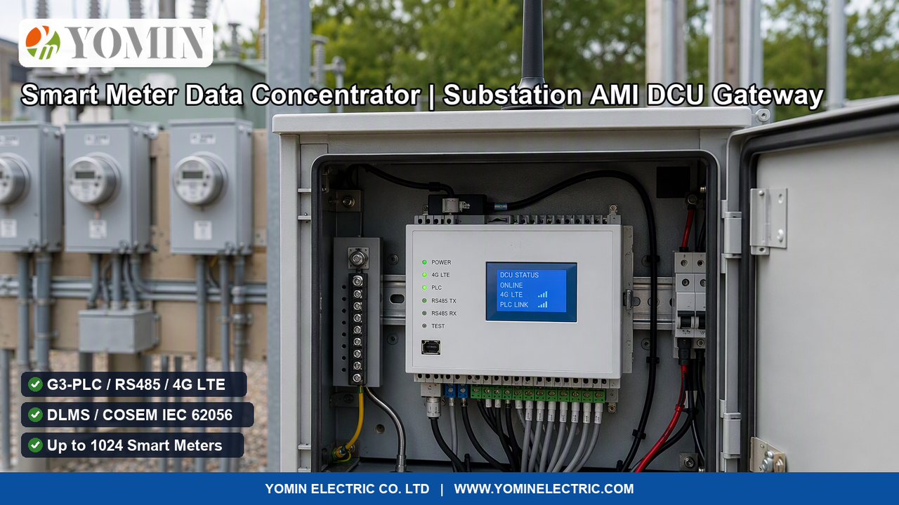 Unidad concentradora de datos industrial para medidores inteligentes (DCU) operando dentro de un centro de transformación de distribución