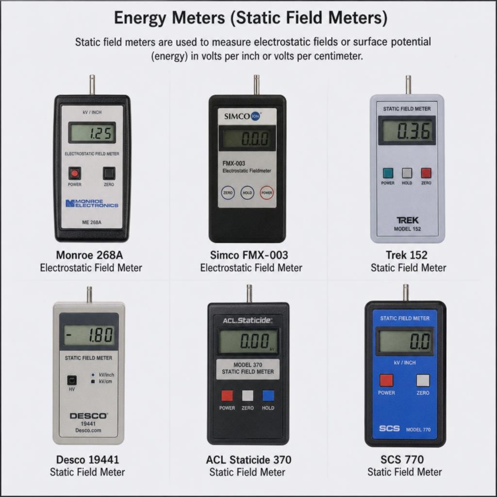 Static charge measurement in production and quality control