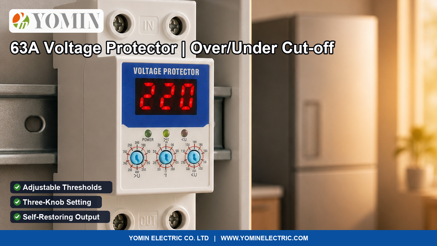 Voltage Protectors: How Adjustable Over/Under Cut-off Protects Appliances and Panels