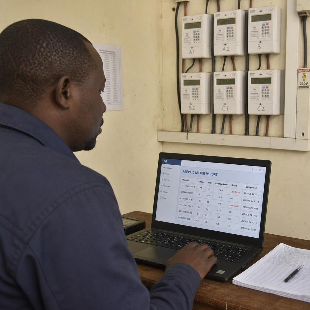 How a prepaid electricity meter works — credit purchase, consumption and balance