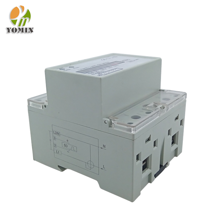 Single Phase Din Rail Cheap 220v Energy Meter for Medidor De Energia With Round Terminal Hole