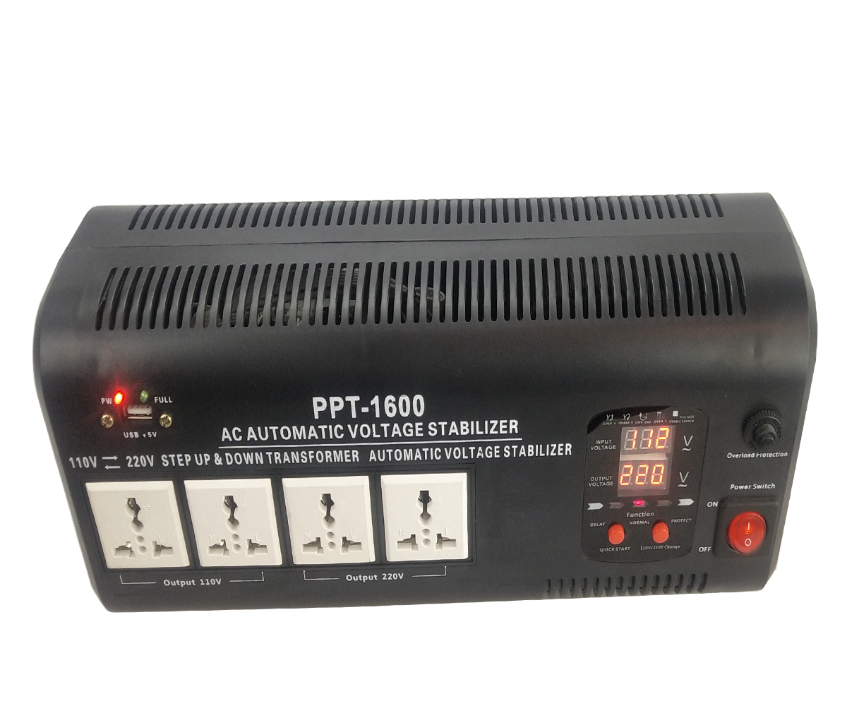 High-quality 1600VA PPT Series Automatic 220v Intelligent Automatic Voltage Regulation and Stabilizer Voltage Stabilizer