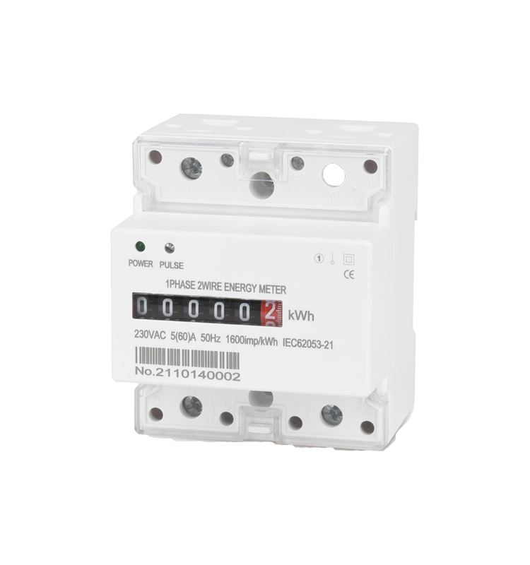 Single-Phase 4P Wireless Kilowatt-Hour Meter New Condition 230VAC 50Hz Din-Rail Installation Energy Meters