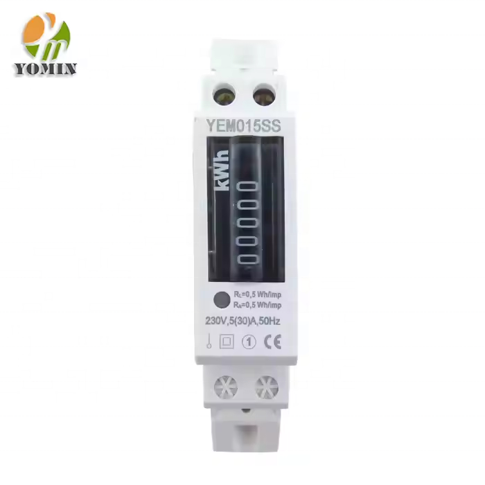Mini Analog Display Single Phase Digital Wattmeter Power Consumption Analog Energy Meter kWh AC Rail Type Watt-hour Meter LCD