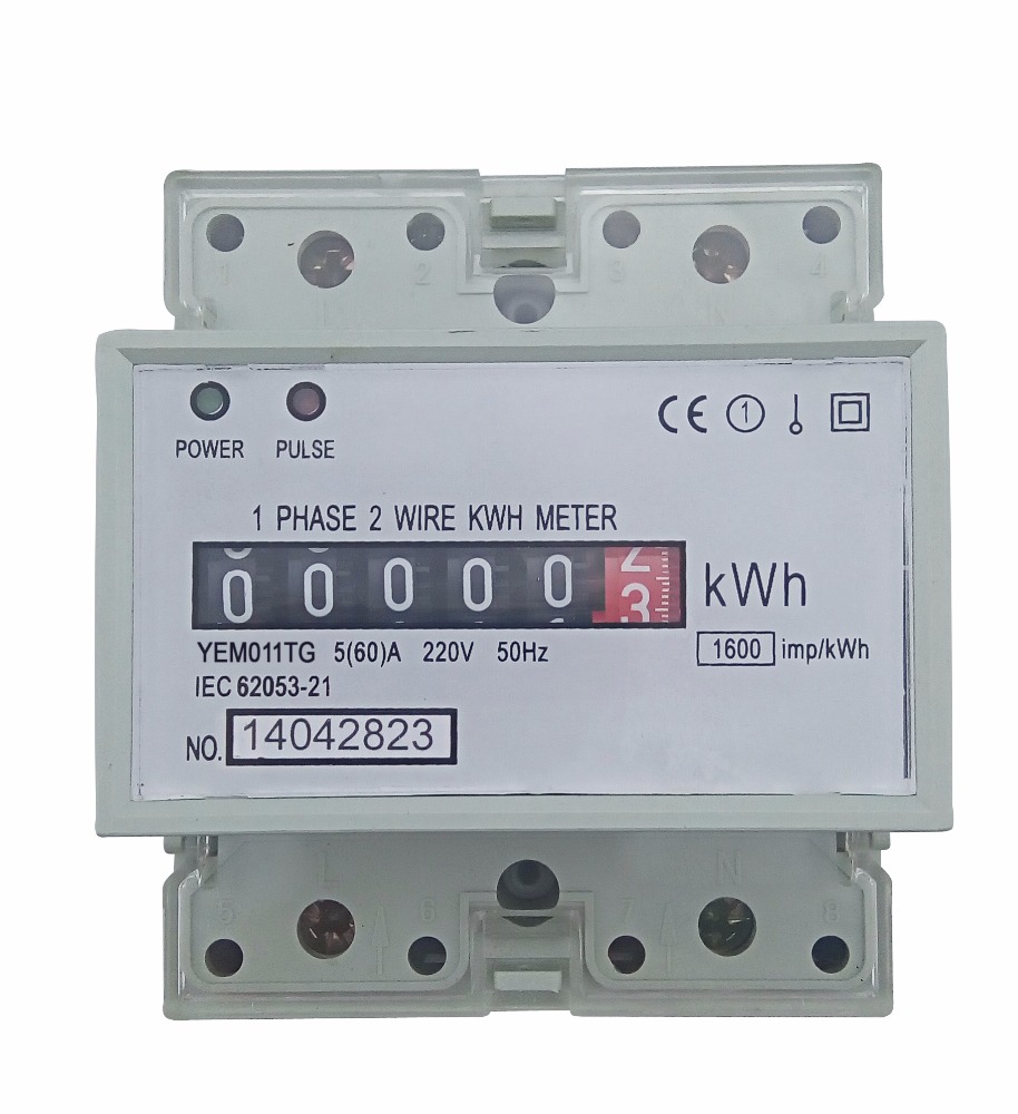 Single Phase Din Rail Electronic Analog Energy Meter