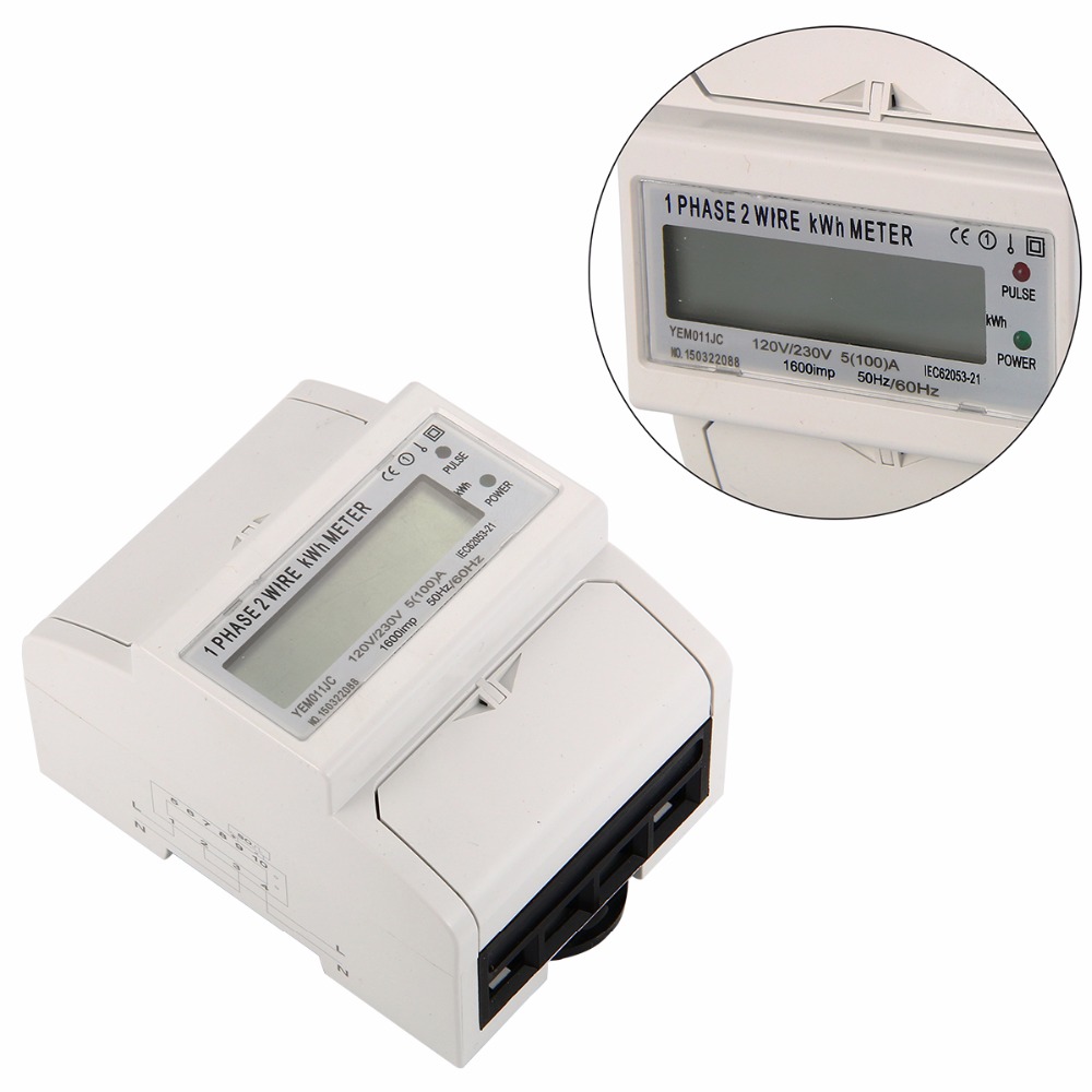 China Factory Digital Active 4 Modules 35mm DIN Rail New Type Din Rail 4p Smart Watt-hour Meters Energy Meters with Lcd