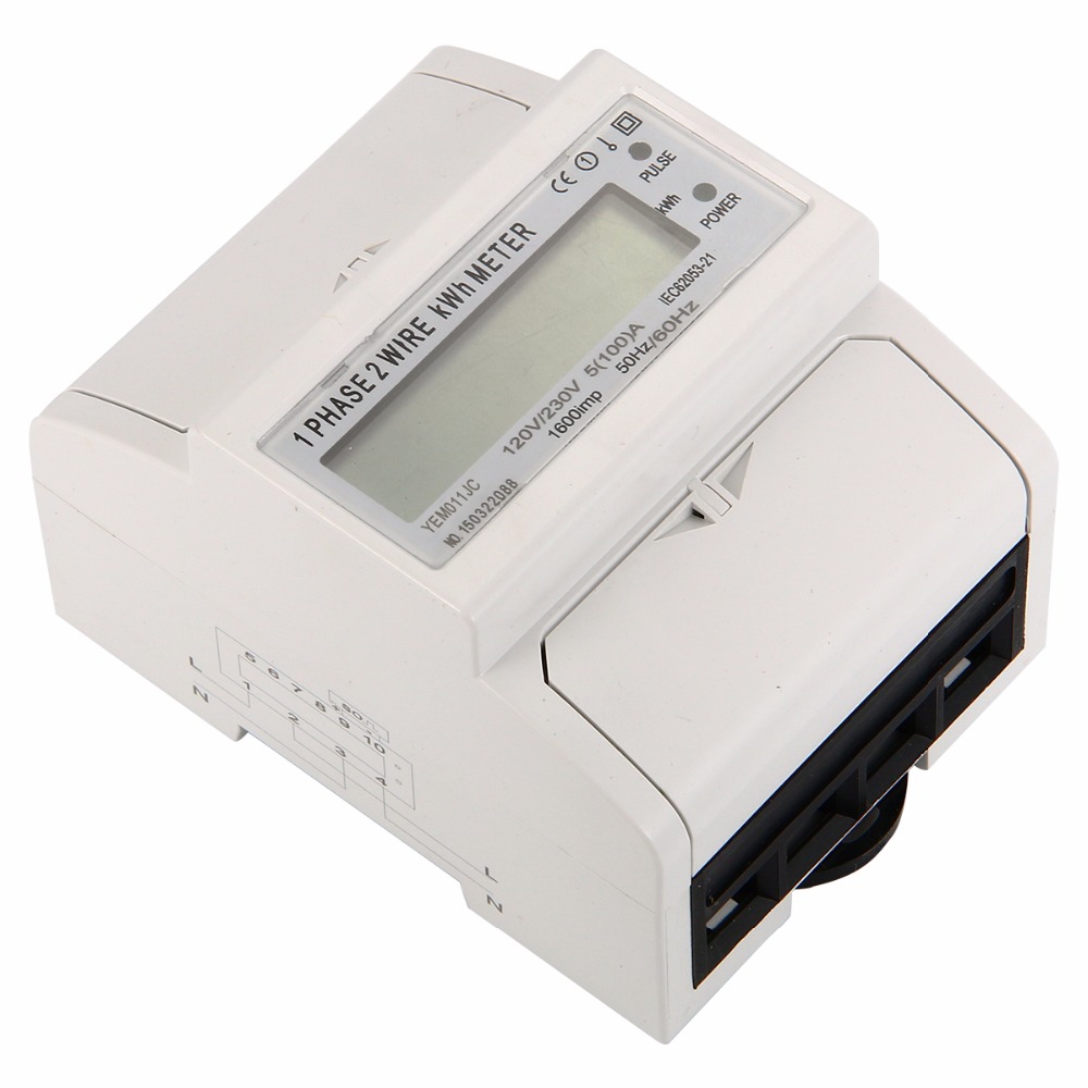 China Factory Digital Active 4 Modules 35mm DIN Rail New Type Din Rail 4p Smart Watt-hour Meters Energy Meters with Lcd