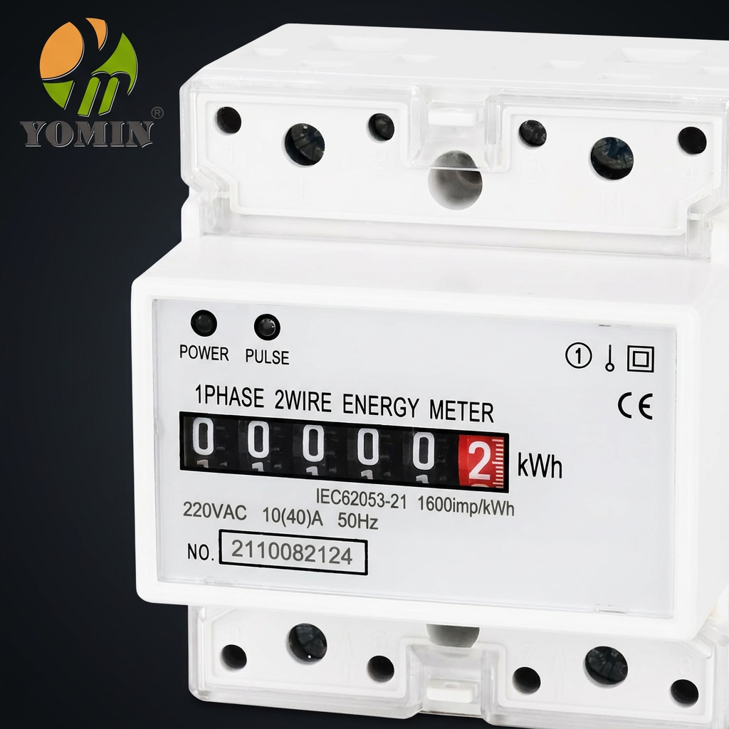Single 1 Phase 2Wire DIN Rail Energy Meter 4Model Analog Wireless Electric Kilowatt-Hour Meter 230VAC Din-Rail Energy Watt Meter