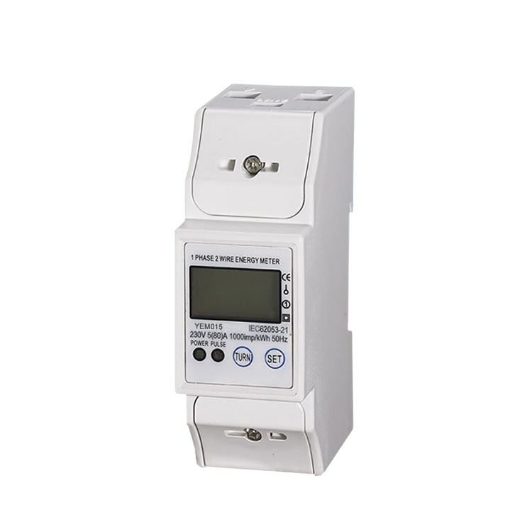 High-Precision Power Monitoring Device CE YEM015 Model Single Phase Smart DIN Rail RS485 Digital Electric Energy Meter