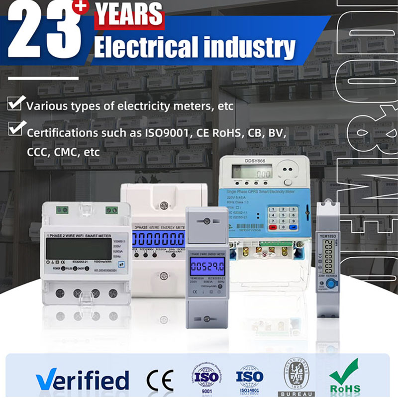 Single-Phase Energy Efficient DIN Rail kWh Watt-Hour Meter Measure Energy with Precision