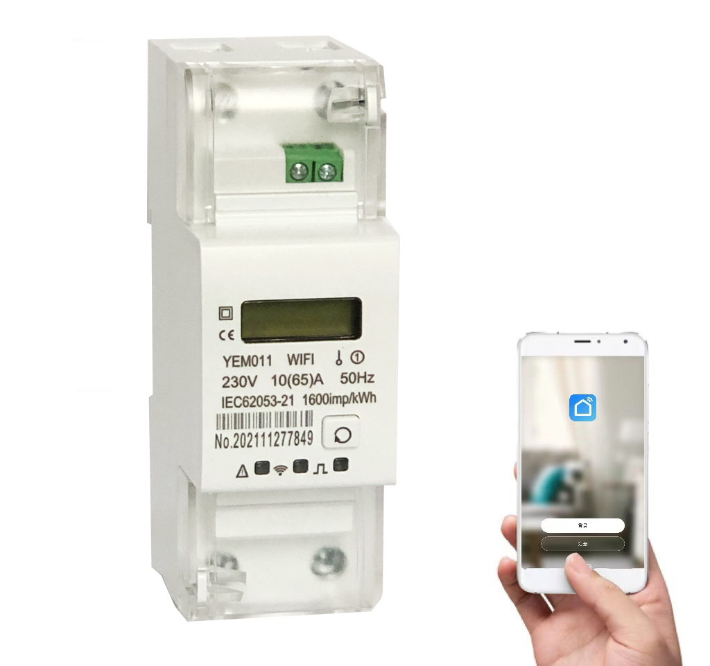 YOMIN Wireless DIN Rail Installation Single Phase Electricity Wifi Smart Energy Meters