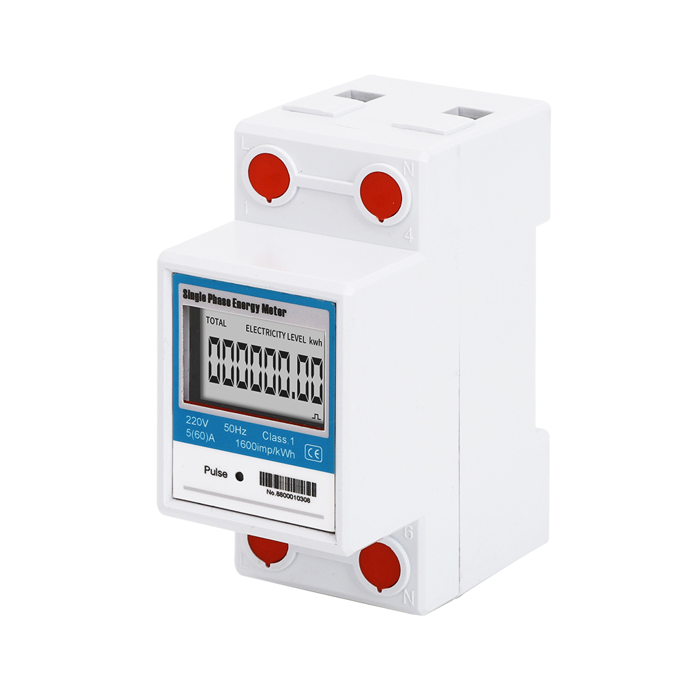 200V Single Phase Din Rail kwh Frequency Power Meter KWh Power Consumption Digital Energy Meters