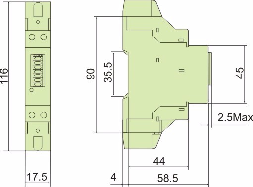 Small Design LCD/counter Display Electricity RS485 5(20)A 5(25)A 5(30)A DIN Rail Mounting Energy Meter Single Phase Energy Meter