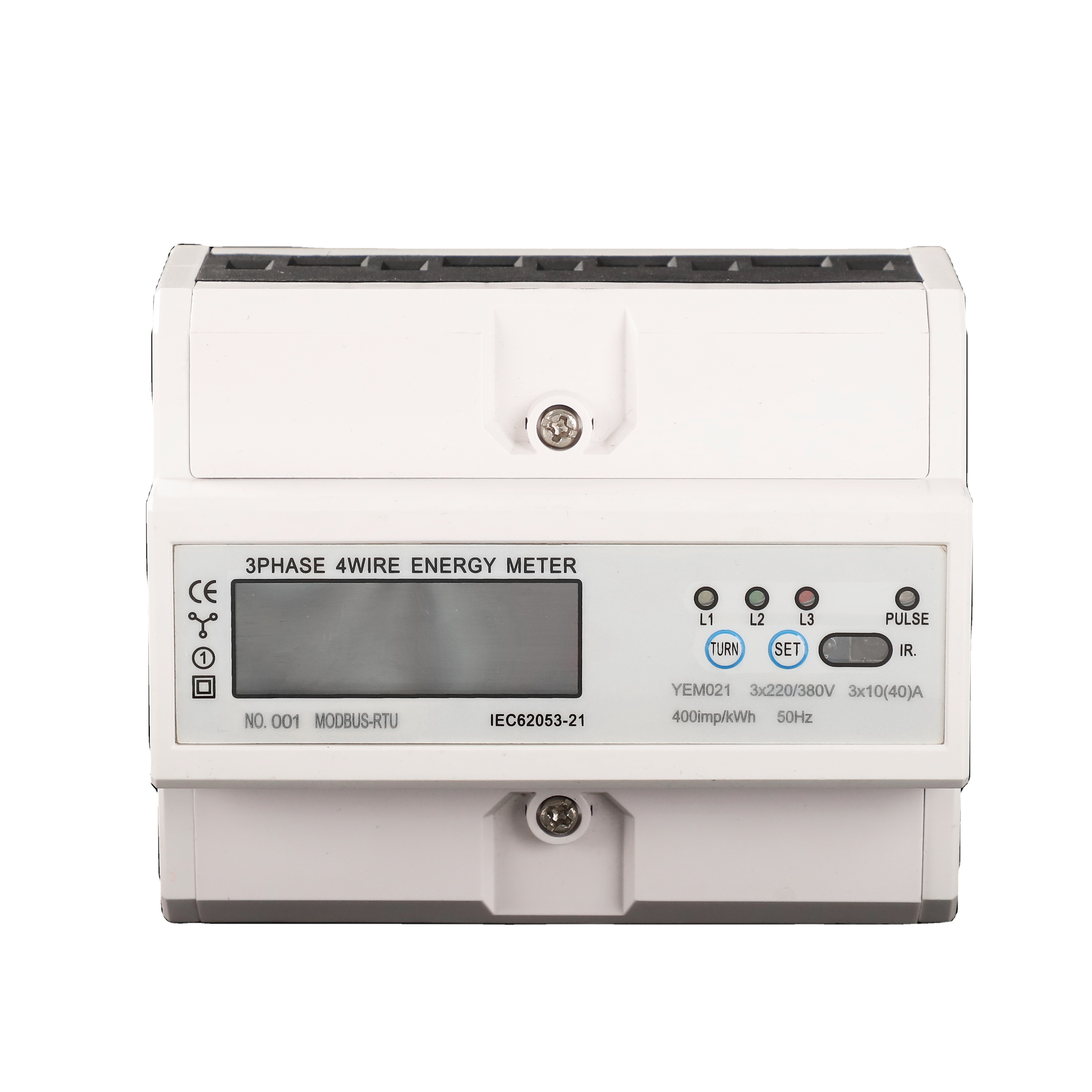 Three-Phase 220V DIN Rail Electric KWH Meter New Type 4-Wire 3P Electronic Multirate LCD Display Watt-Hour Meter Energy Meters