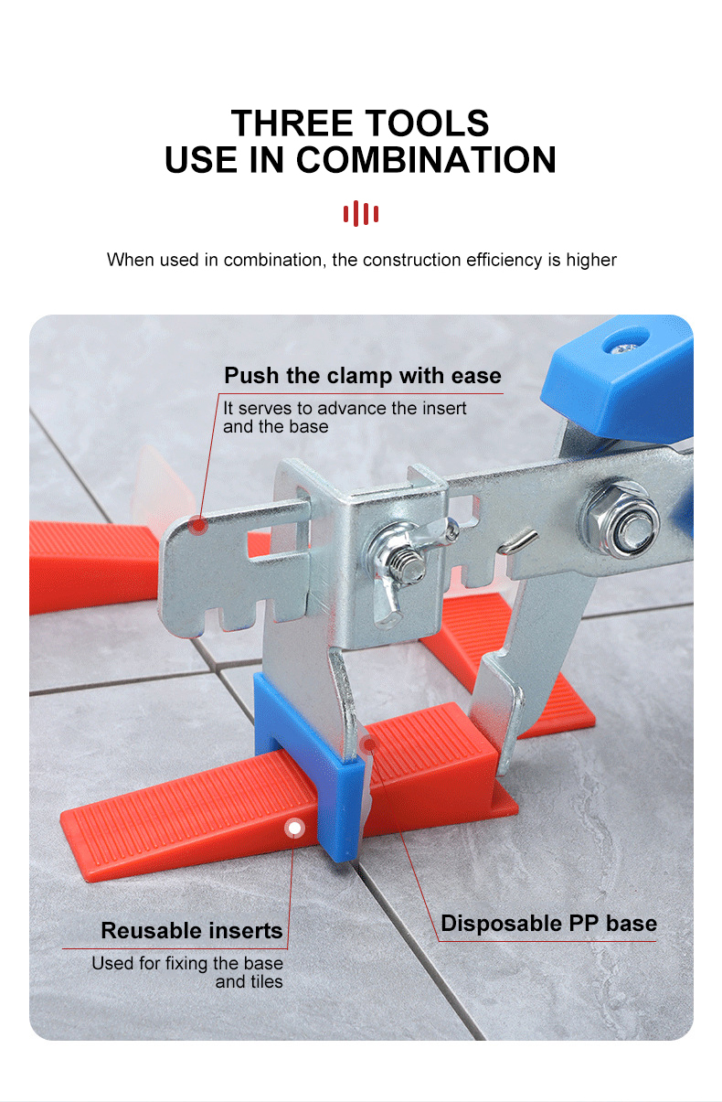 Precision Machined Large Format Durable Tile Setting Aids Tile Plier Labor Saving Tile Leveling System for Tile Clip Adjustment