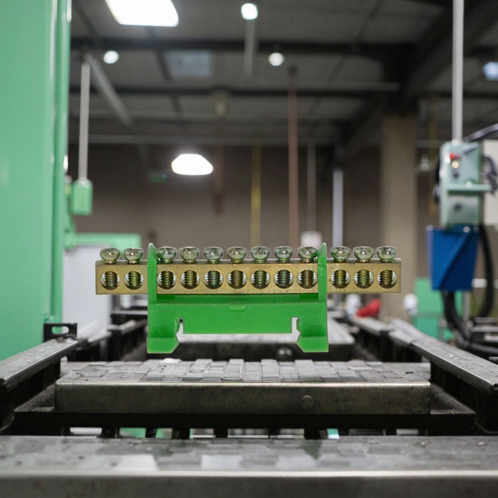 High Quality Durable Brass Plastic and PA Electric Copper Din Rail Terminal Block With Copper Inlet/Outlet