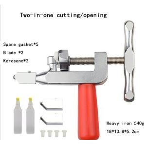 Glass Cutter Set Multi-Functional Glass Cutter Ceramic Tile Opener Manual Tile Mirrors Cutter Cutting Tool