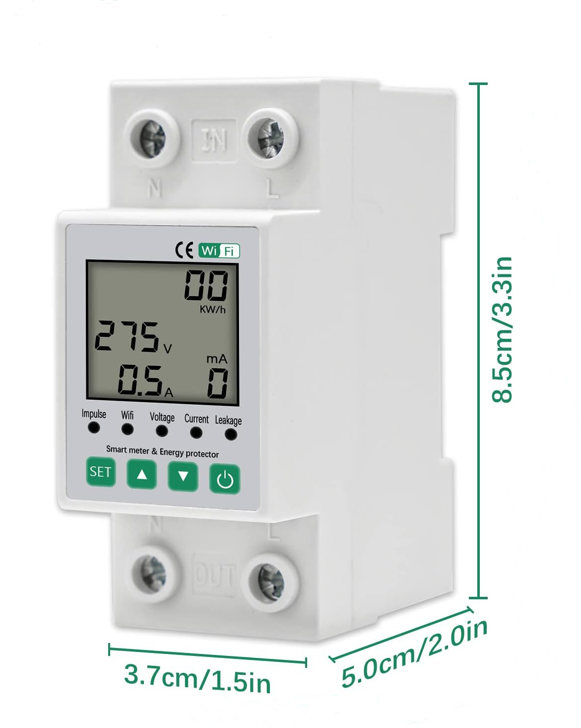 Wifi Remote Control Switch Energy Meter Circuit Breaker Timer Digital Current and Leakage Protection Voltage Protector