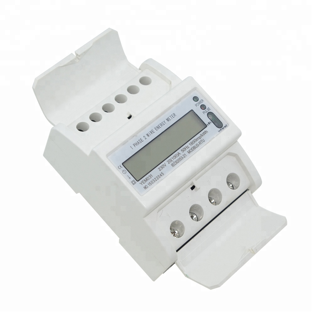 Din Rail Single Phase Modbus Electricity Meter Multi-Rate Energy Meter Digital Kwh Meter With RS485
