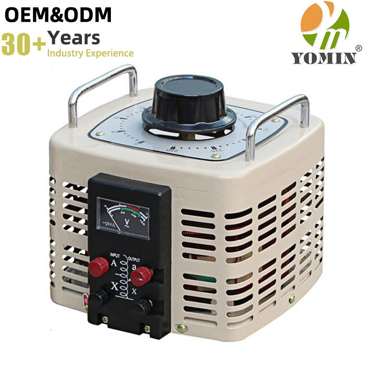 Single Phase AC 1000VA Power Analog Meter Display Contact Automatic Adjustable Variac Variable Transformer Voltage Regulators