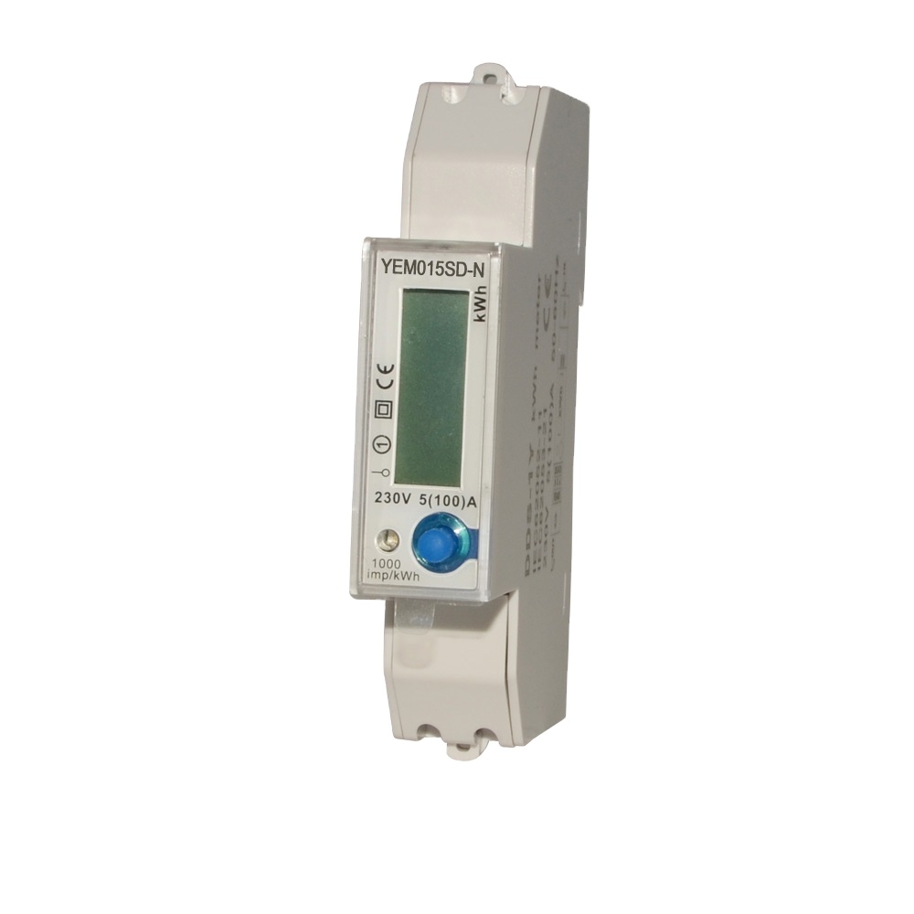 Hot 120A Single Phase Smallest Din Rail Electric/Electric/Energy Meter, Digital KWH Meter LCD, Pulse Output, up to 45a, DDS-1Y