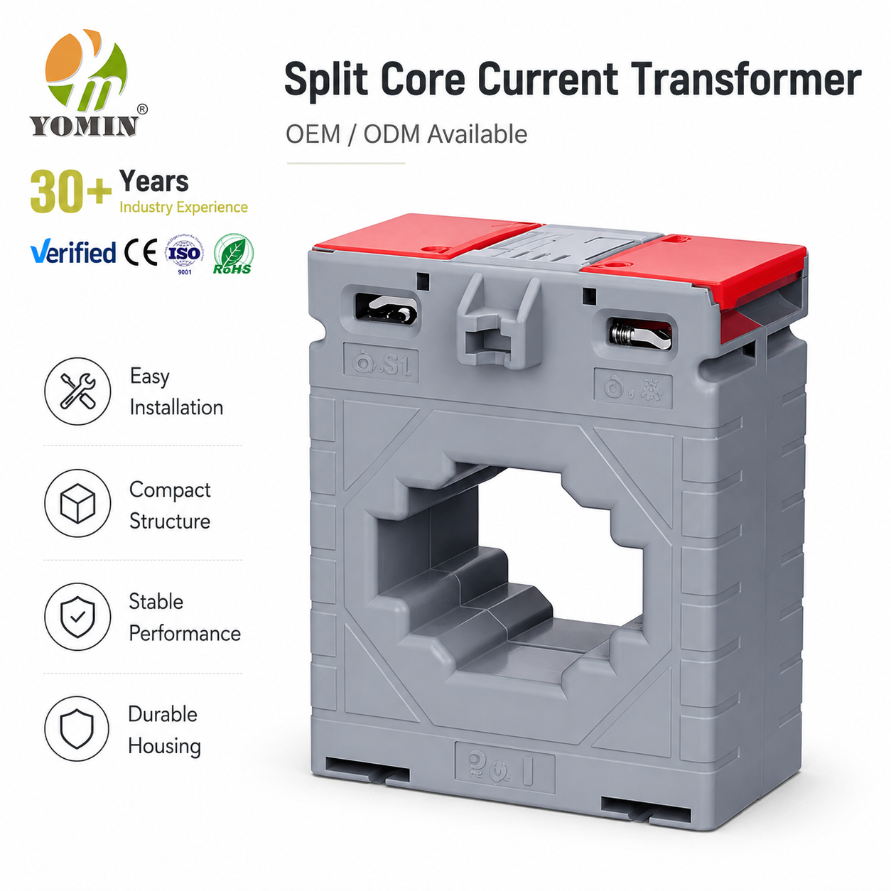 Single Phase CE Current Transformer CP-62/30 Toroidal Autotransformer for Metering 50/5A Class 0.5/1 Frequency 50/60Hz