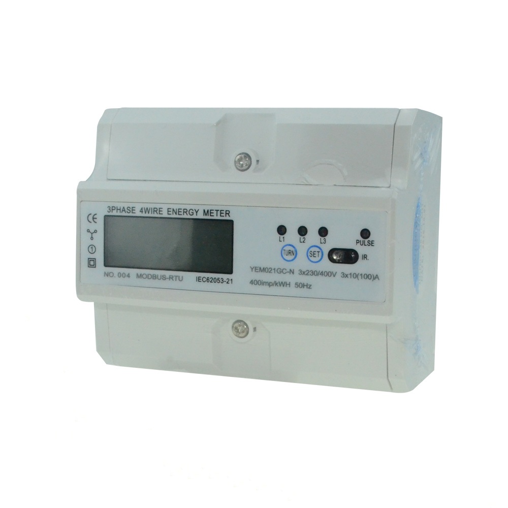 Smart Home Use 3 Phase 4 Wire Din Rail Electric Energy Meter With RS485