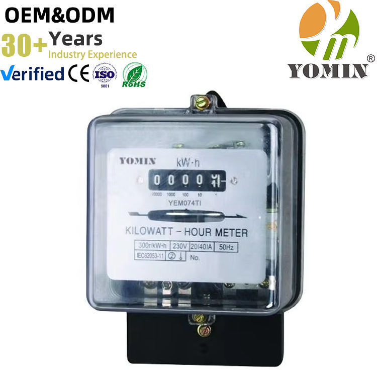 Front Board Installation Single Phase Analog Electric 127V 230V KWH Energy Meter Energy Meters with PC Transparent Cover
