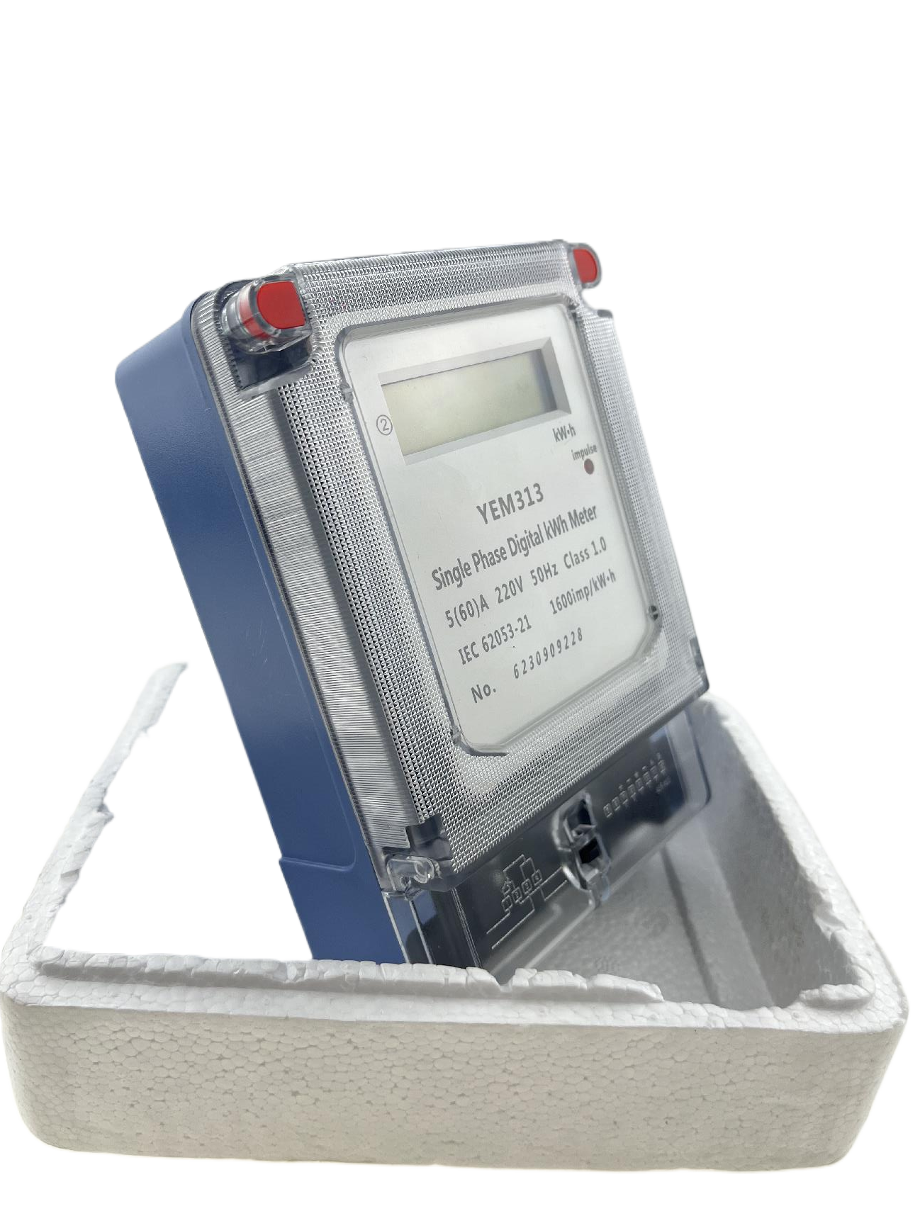 Miniature Navigation Display LCD Digital Power Meter Electric Meter Easy DIN Rail Installation Single Phase KWH Meter