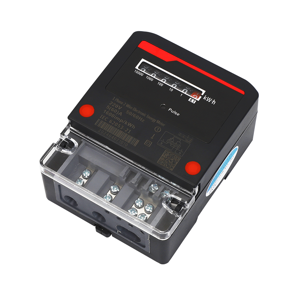 Intelligent High-precision 220V 5(60)A LCD Single Phase Two Wire Electronic Energy Meter Household Power Meter