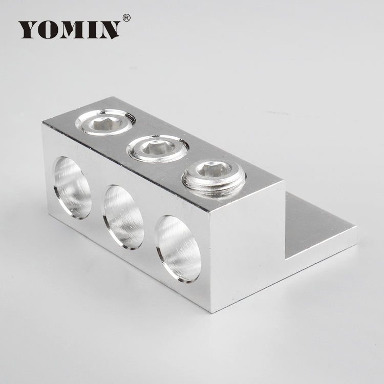 Durable High-Strength Aluminium Three-Conductor Screw Terminals Secure Electrical Lugs for Industrial Battery Terminal Use