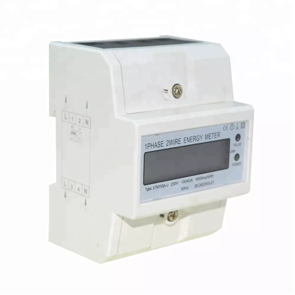Digital Electricity Meter Single Phase Din Rail Energy Meter