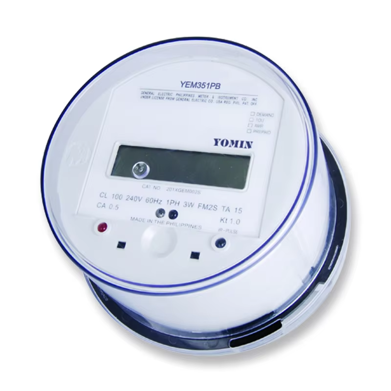 Hot Selling Single Phase LED Digital Watt Energy Meter Three Wire Electronic Socket Round KWH Meter