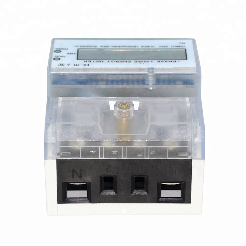 Electricity Rail Energy Meter LCD Display 50HZ/60HZ Power Single Phase Din Rail Digital Smart Electric Meters