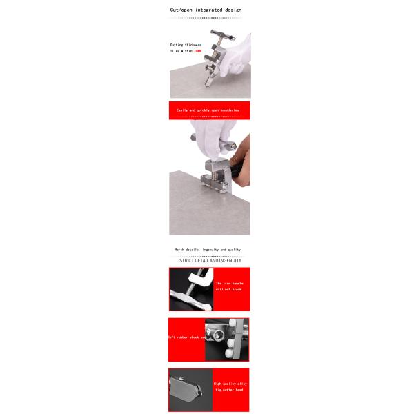 Glass Cutter Set Multi-Functional Glass Cutter Ceramic Tile Opener Manual Tile Mirrors Cutter Cutting Tool