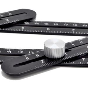 ABS or Aluminum Six-Sided Woodworking Multifunctional Drifice Positioning Ruler, Multi-Angle Measuring Template Ruler