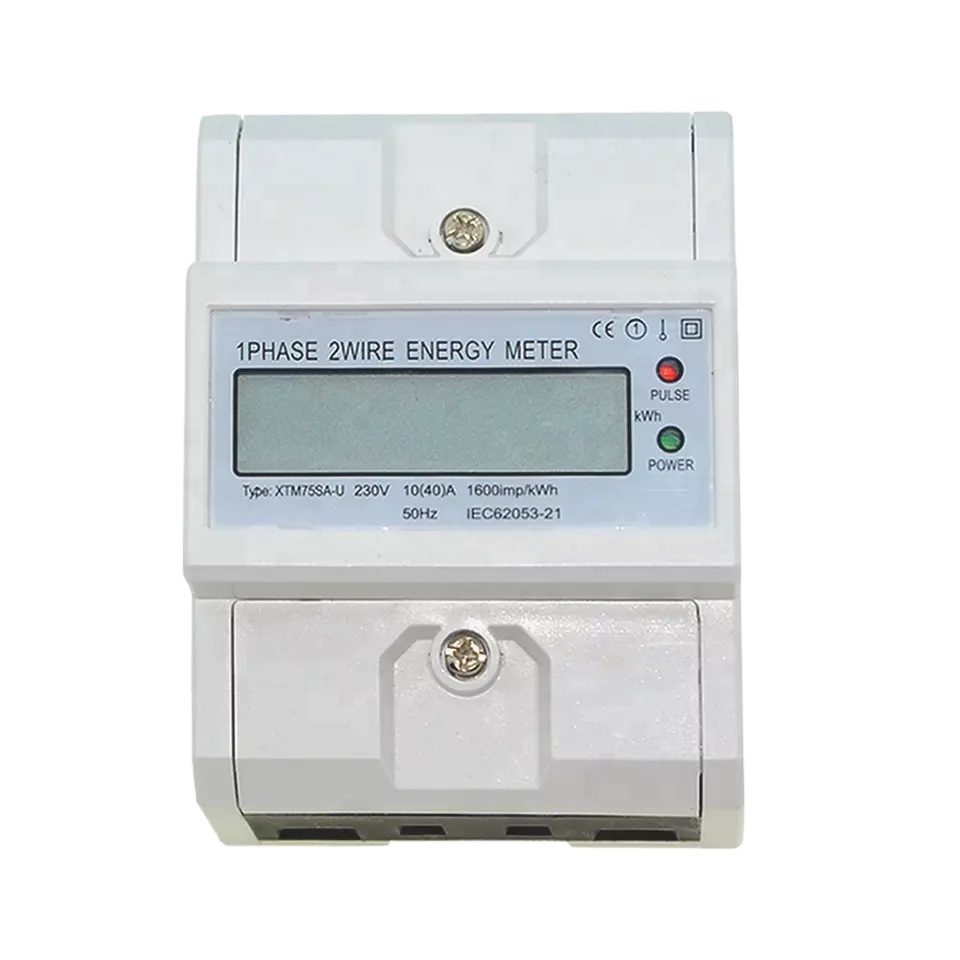Digital Electricity Meter Single Phase Din Rail Energy Meter