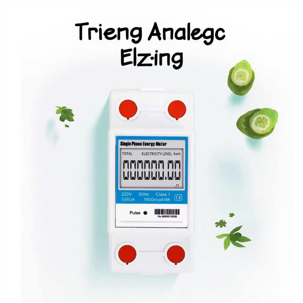80A Maximum Current RS485 Communication kWh Power Consumption Din Rail Frequency Energy Meter Single Phase Energy Meters