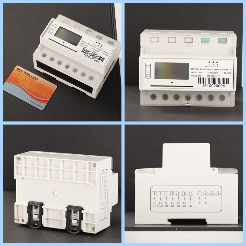 In Stock Fast Delivery Smart Prepaid IC Card 3 Phase Electricity Meter LCD Display RS485 Electric Power DIN Rail Energy Meter