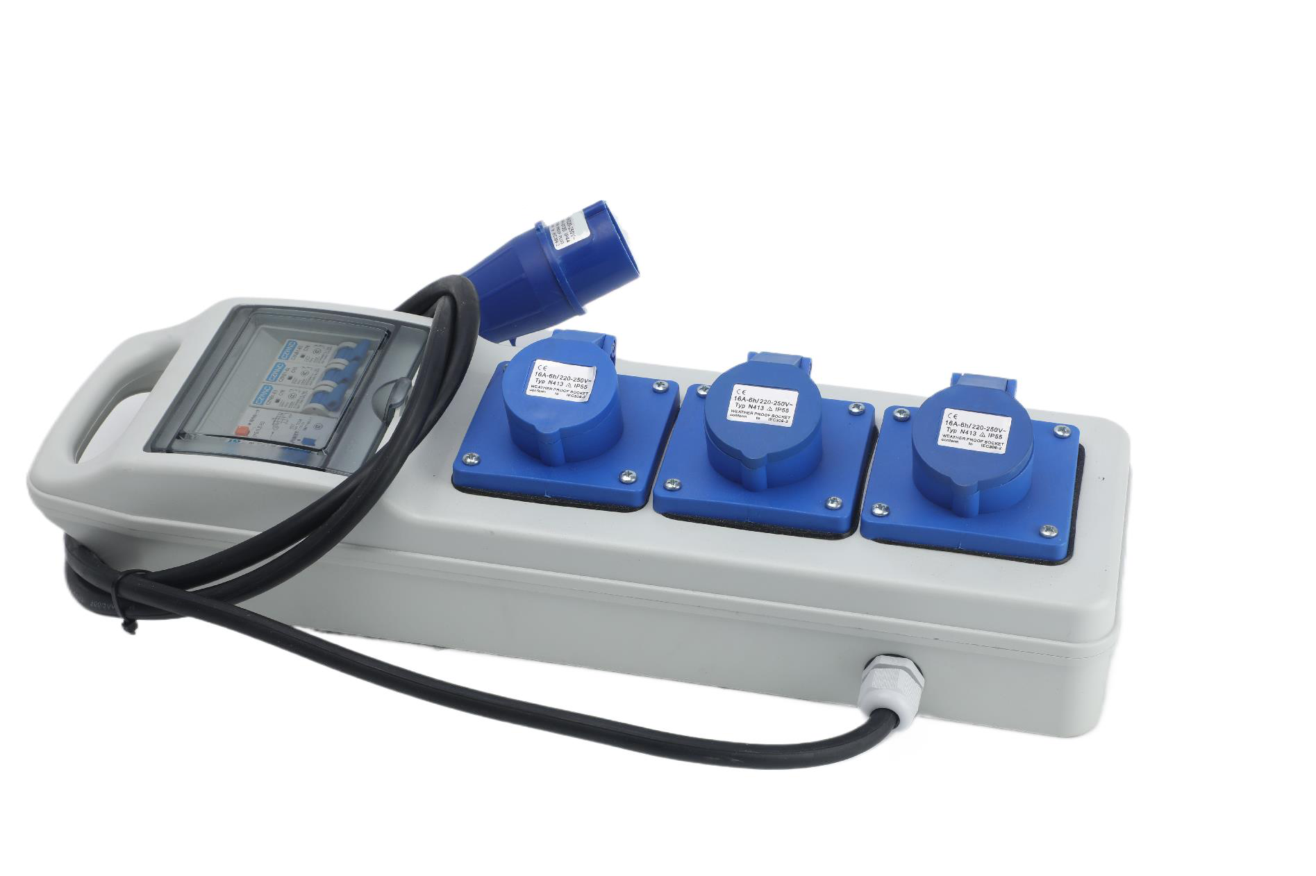 Customize  Portable  Power  Socket  Distribution  Box With Industrial Plug