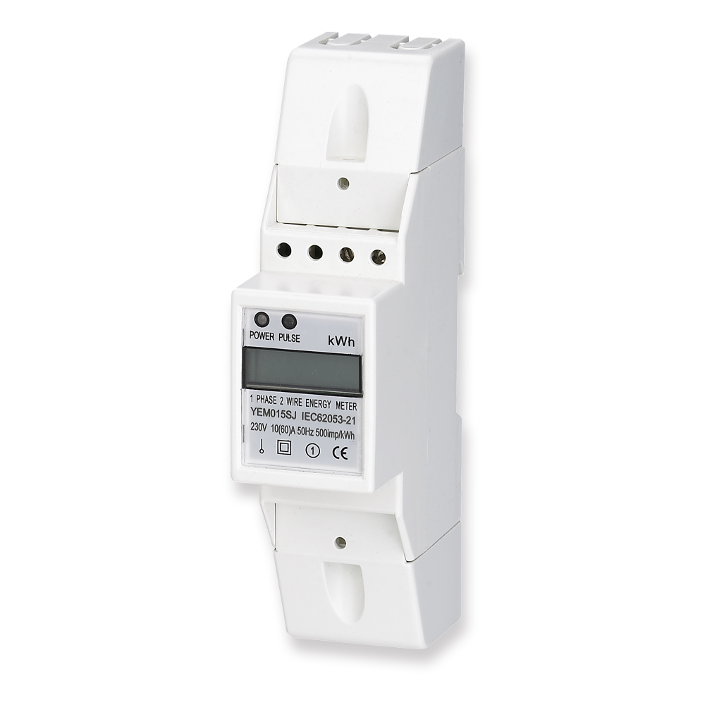New Type Active Electric Two Wire Din Rail Digital Single Phase Energy Meters With LCD Display and Pulse Output