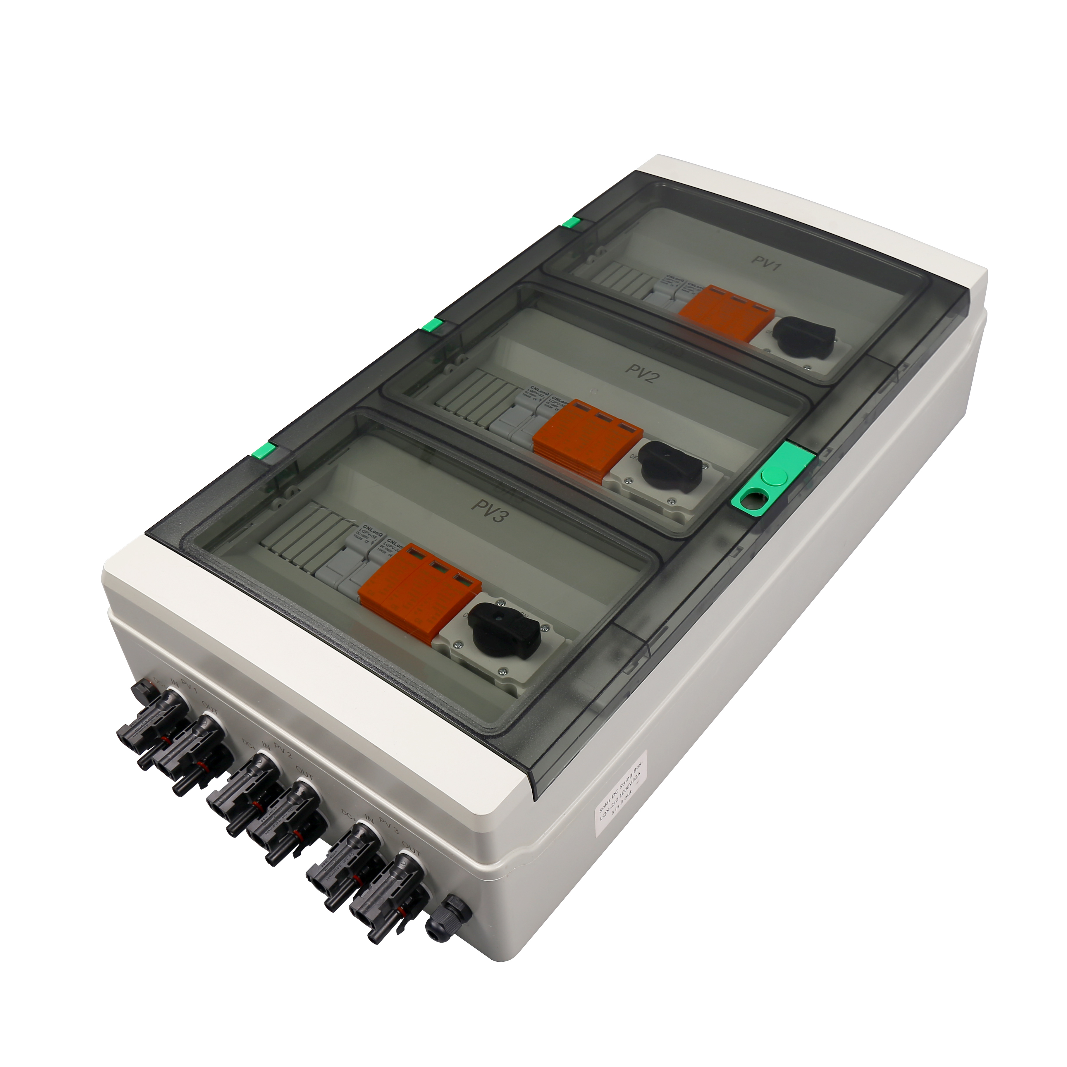 1000V Waterproof Plastic Solar PV AC + DC Combiner Box 3 Input 3 Output String Junction Certificate Solar Cooker Freezer