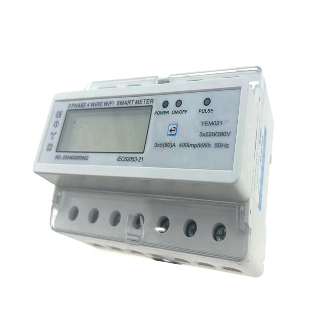 Real-Time Energy Monitoring Digital Only 3*5(80A) 7P Three Phase Four Wire WIFI Din Rail Smart Energy Meter Without Relay